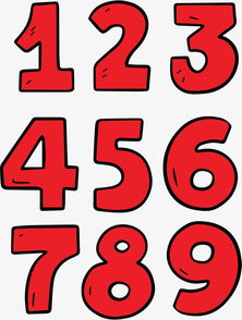 打造萌趣红色卡通数字 从1到9的数字动漫制作指南